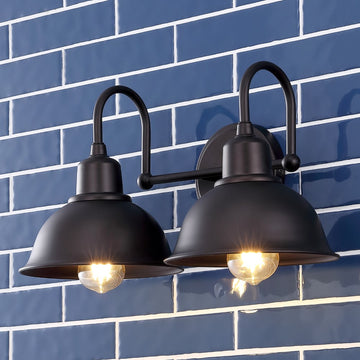 Frisco Farmhouse Industrial Iron LED Vanity - JONATHAN Y